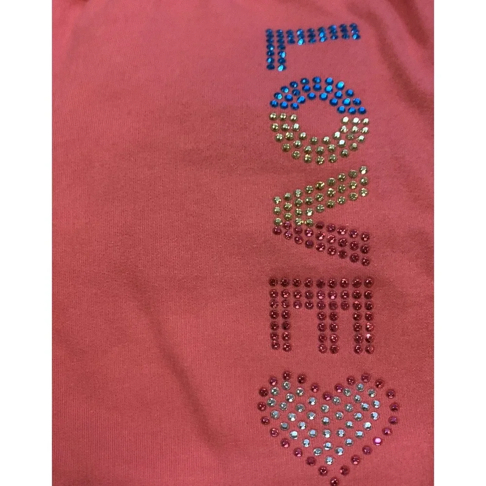 One Step Up Girls Sweatpants 6 New with Tags Love Pink Bling Sparkle Comfy Cute